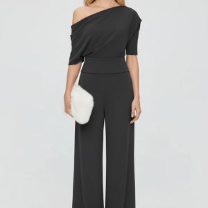 July Elegant Spring Jumpsuit With Single Breasted Neckline